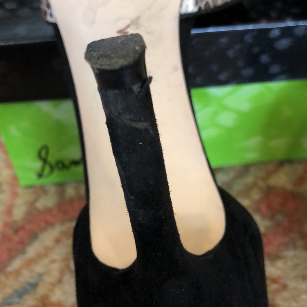 Delilah blk snake/suede pump 10m - Picture 6 of 10
